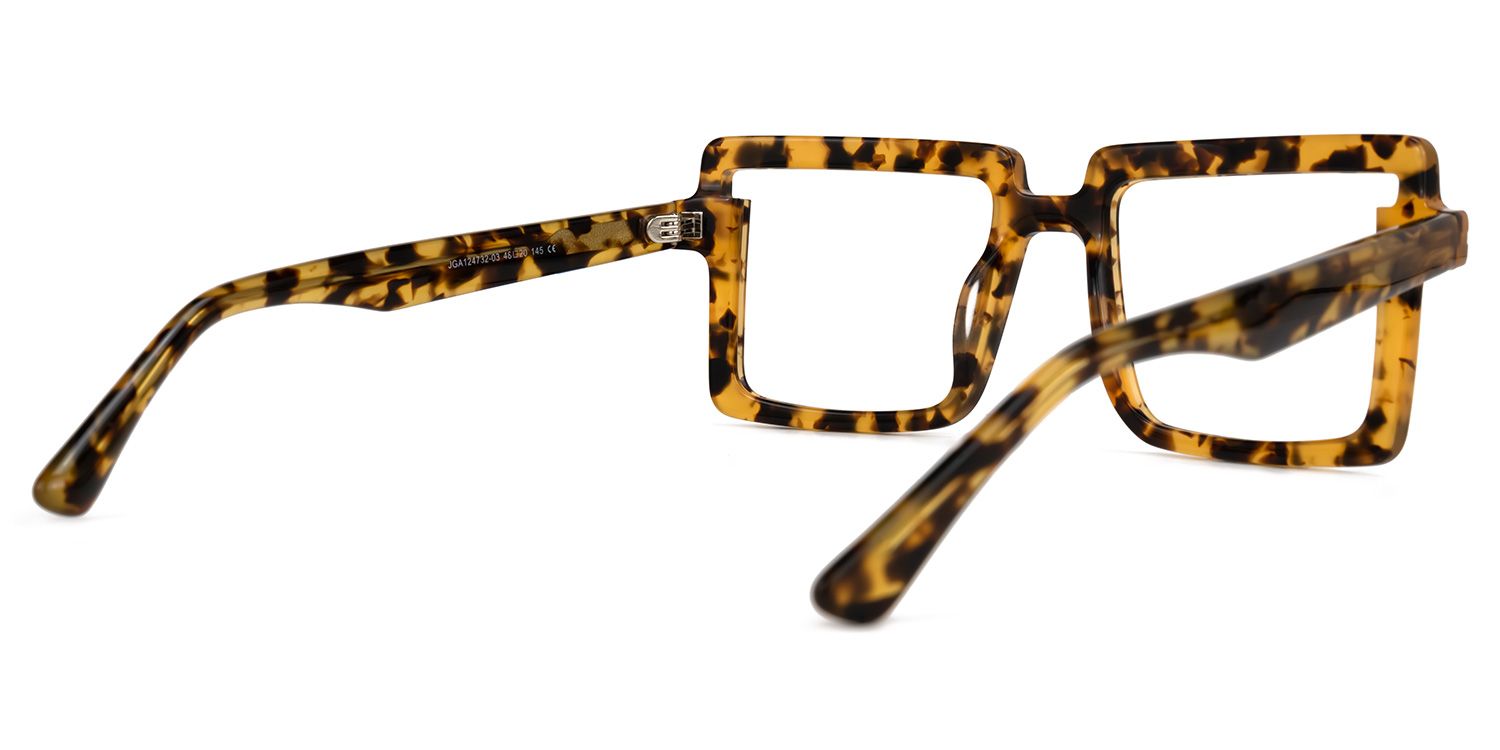 Efthymia - Square Tortoise Eyeglasses | Vooglam Side View