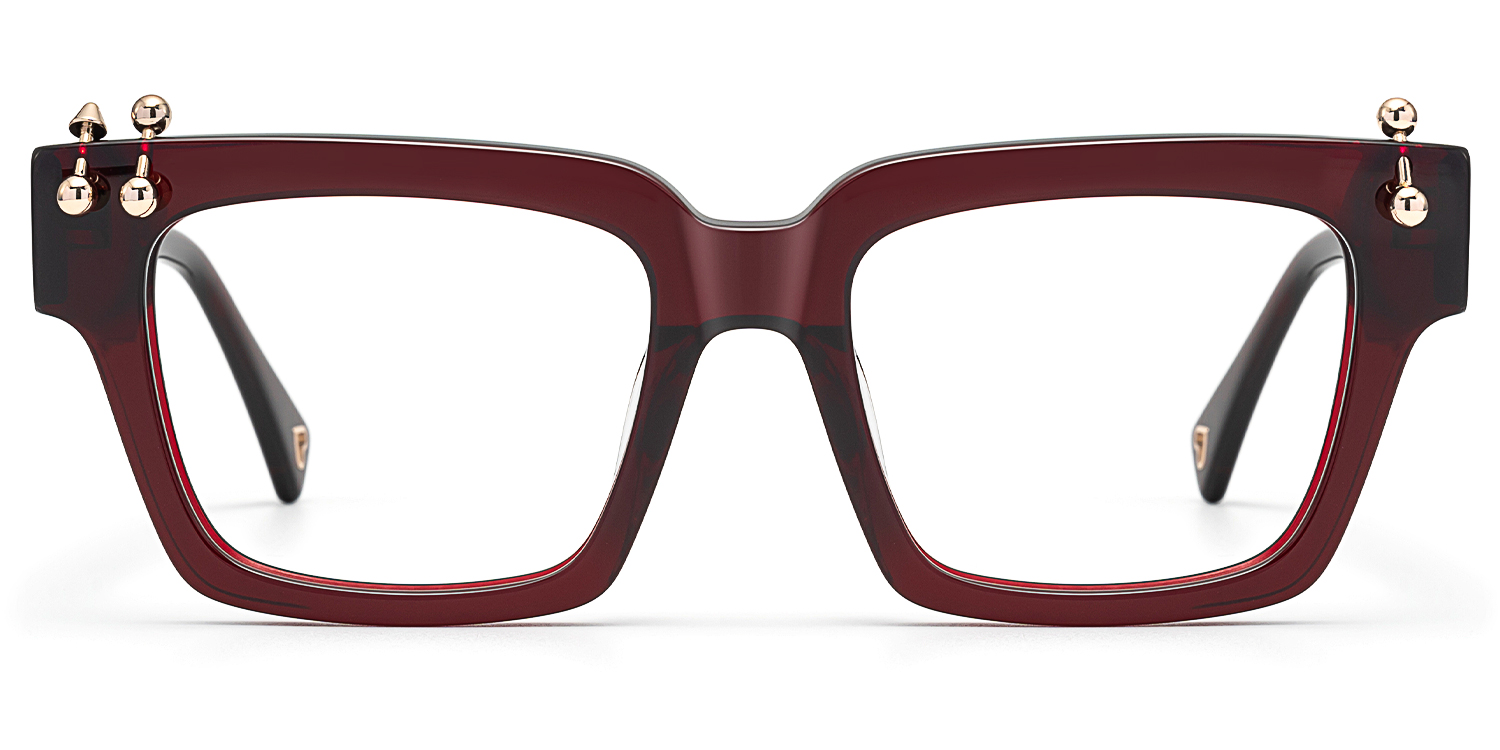 

PIERCE - Square Red Eyeglasses