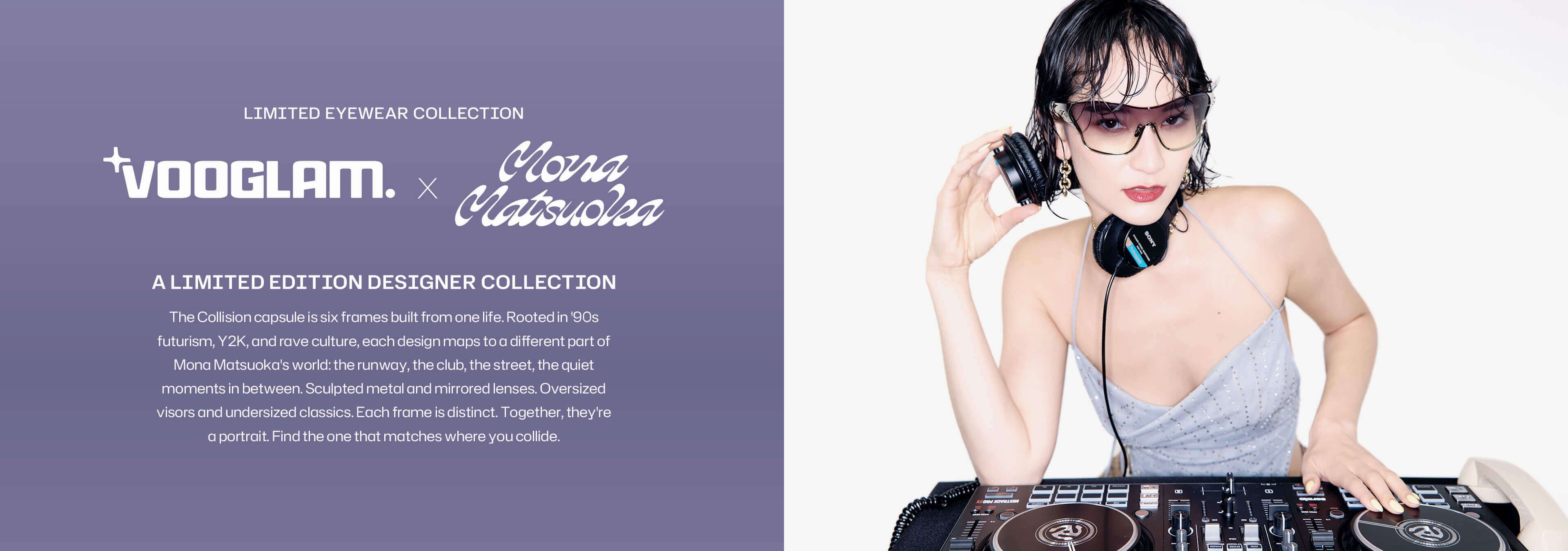 vooglam x mona matsuoka collision collection banner
