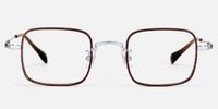 Arc - Square Brown Eyeglasses | Vooglam Angle View