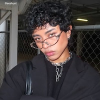Sakina - Geometric Silver Eyeglasses - 7