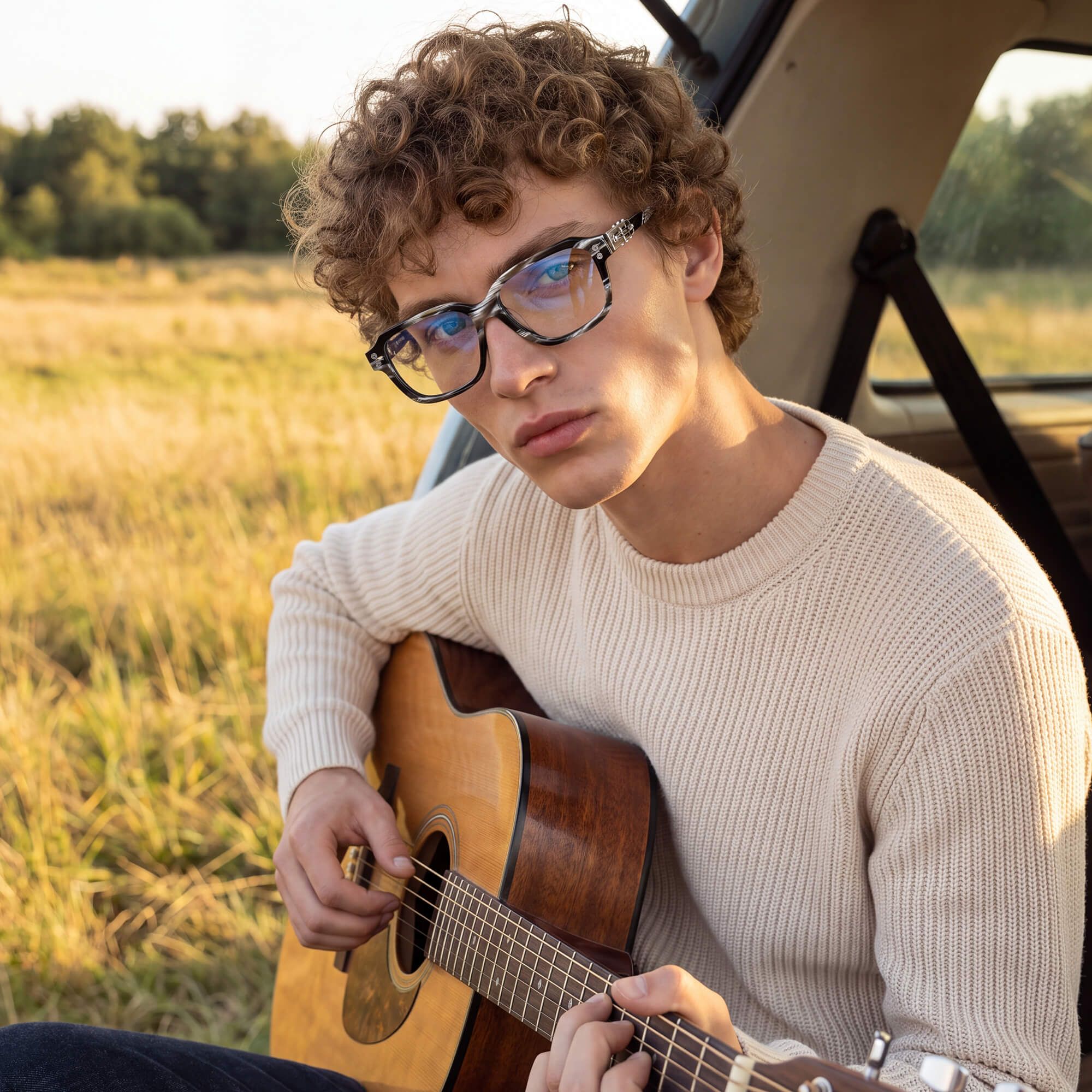 Brand Story: Behind the design of Anacortes - Gray Horn Rim Guitar Temple Glasses by Vooglam