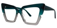 Fabiano - Cat Eye Green Eyeglasses | Vooglam Front View