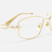 Bladework - Rectangle Gold Eyeglasses | Vooglam Design Details