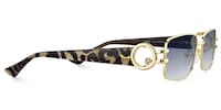 Aurae - Rectangle Gold Sunglasses - 4