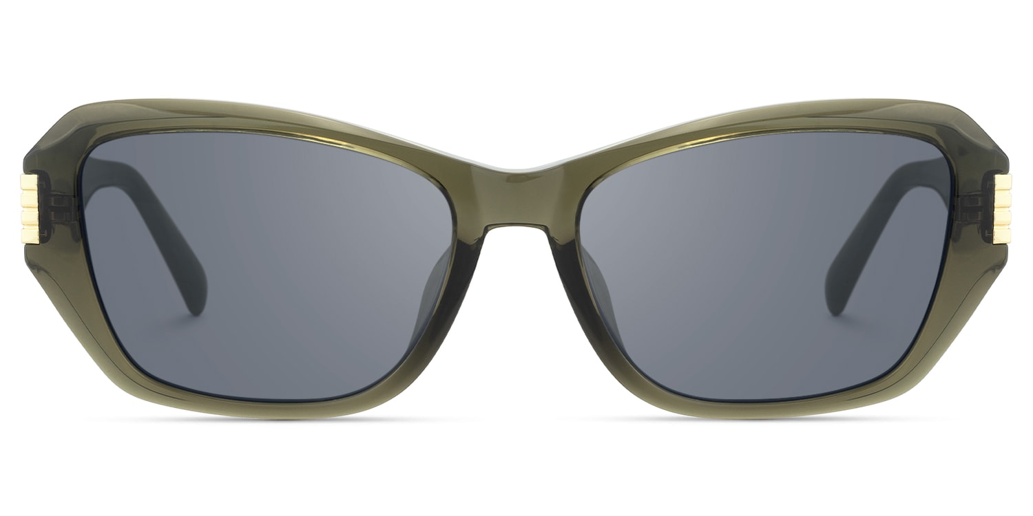 Flicker - Geometric Green Sunglasses - 1
