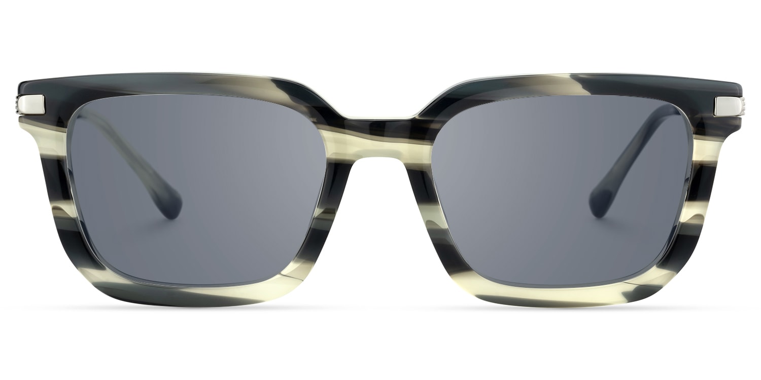 Denbeigh - Rectangle Pattern Sunglasses - 1