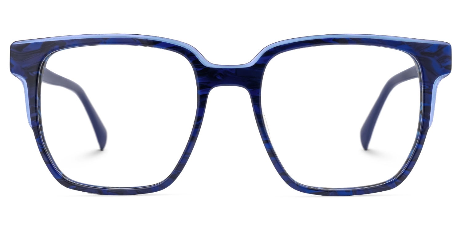 

Edvard - Square Blue Eyeglasses