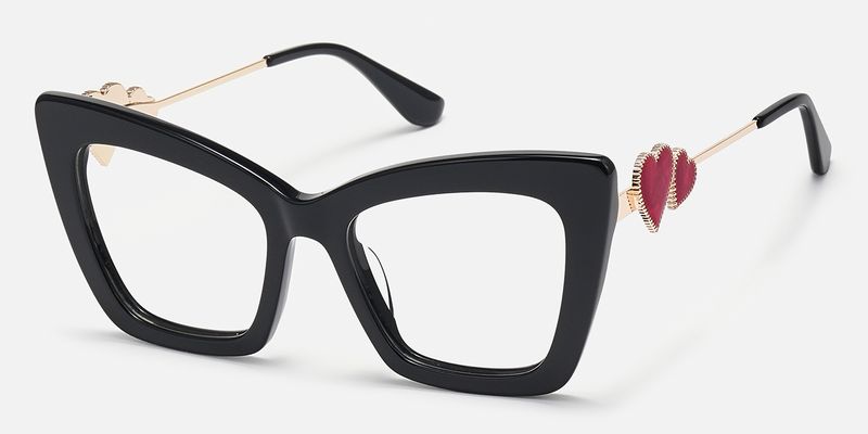 Lacretia - Butterfly Black Eyeglasses