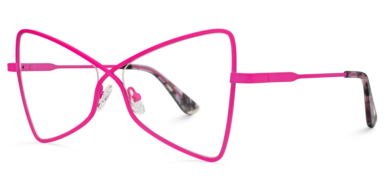 Ebba - Butterfly Pink Eyeglasses | Vooglam Front View