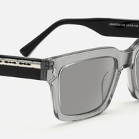 Razor - Rectangle Silver Sunglasses | Vooglam Design Details