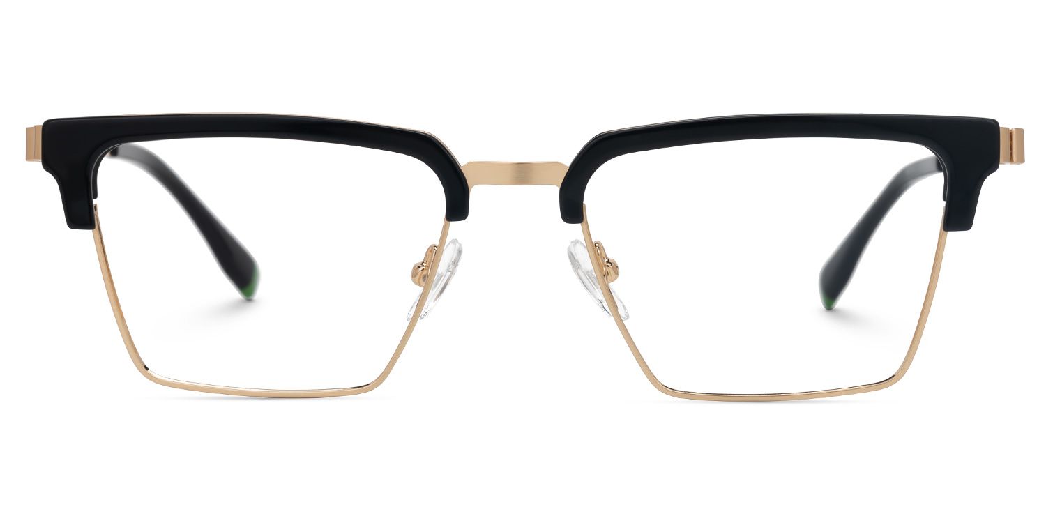 Eithne - Browline Black Eyeglasses by Vooglam - Angle View