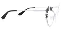 Elkan - Cat Eye White Eyeglasses | Vooglam 