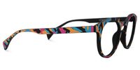 Minnie - Funky Artsy Multicolored Oval Eyeglasses | Vooglam 