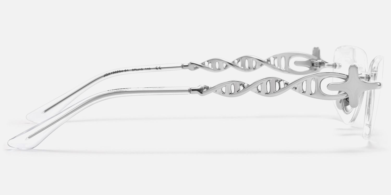 The Decoder - Geometric Silver Eyeglasses product detail 3