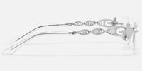 The Decoder - Avant-garde Geometric Silver Glasses | Vooglam Side View