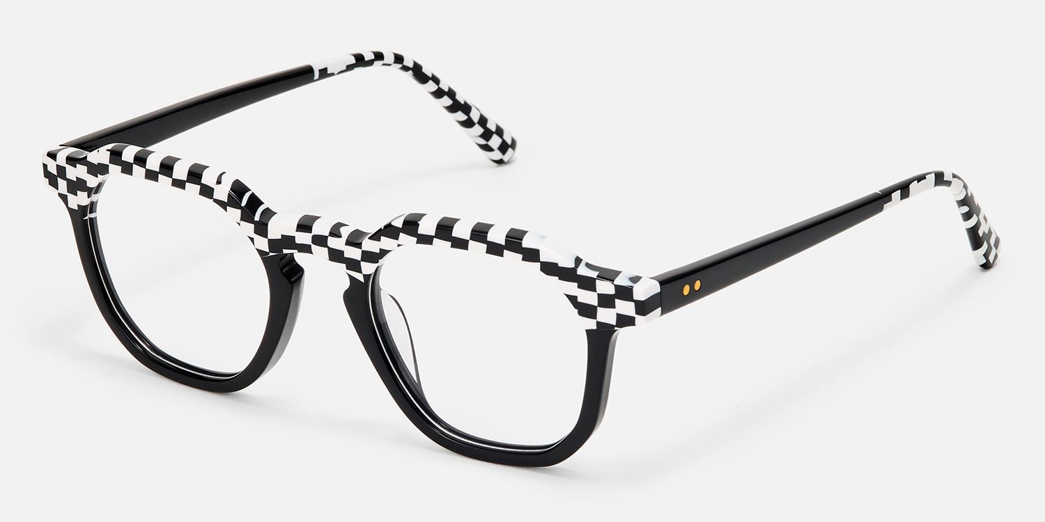Mahsa - Geometric Pattern Eyeglasses | Vooglam Front View