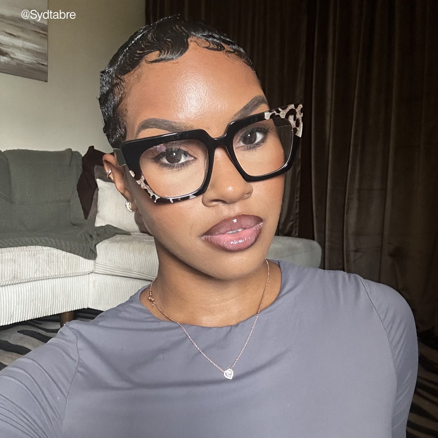 Sanna - Square Black Eyeglasses