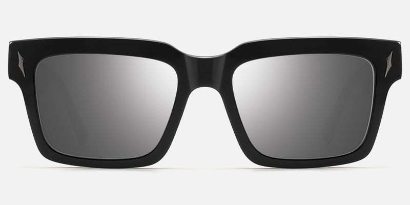 Razor - Dark Rimmed Mirror Sunglasses | Vooglam