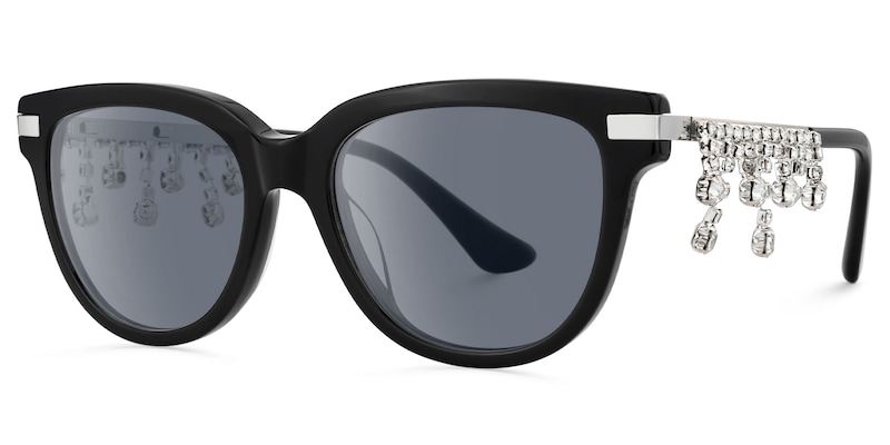 Reverie - Cat Eye Black Sunglasses