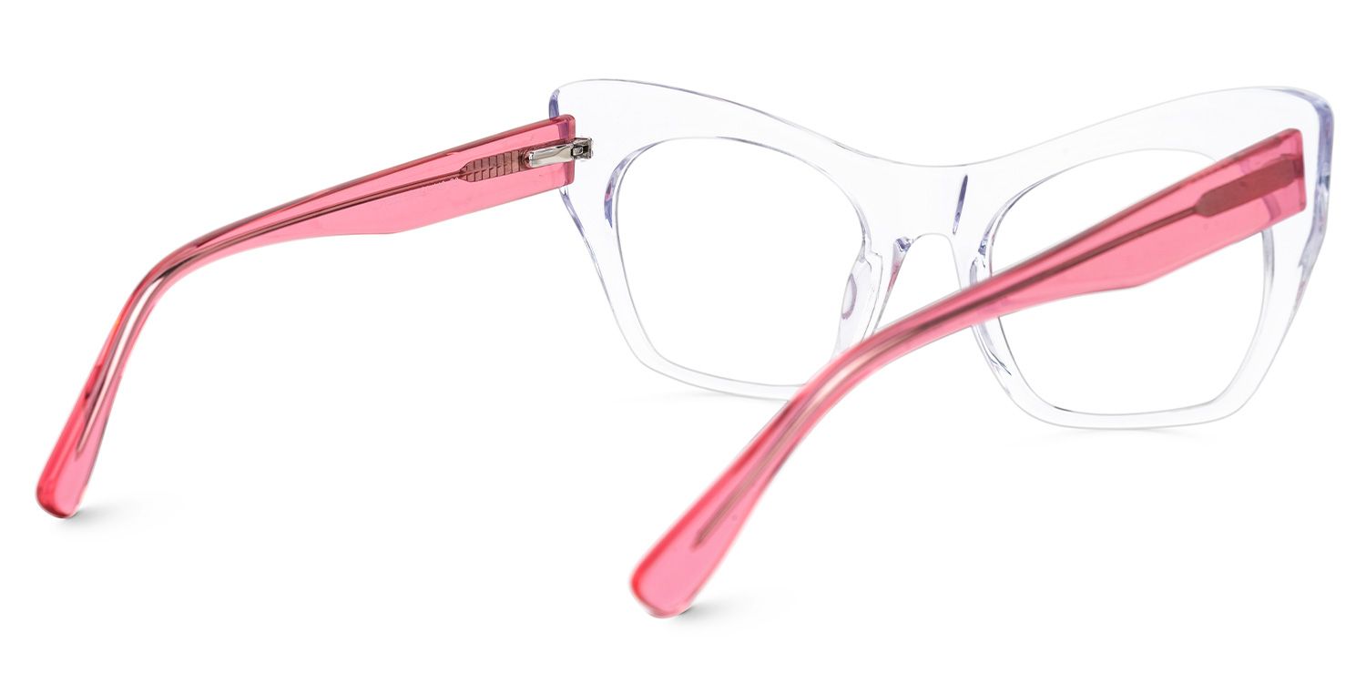 Elah - Cat Eye Crystal Eyeglasses by Vooglam - Side View