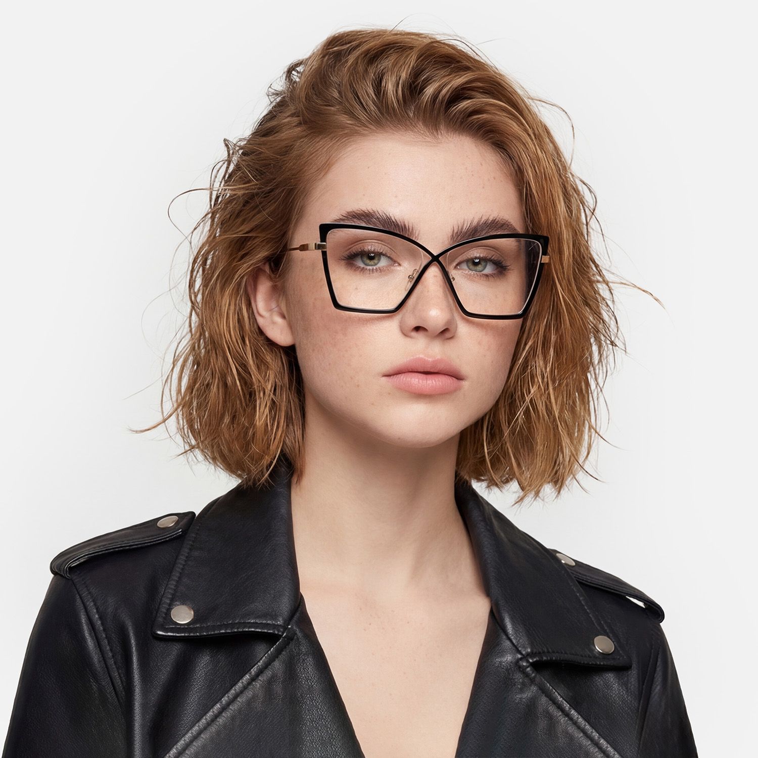Explore the design story of Felicja - Metal Black & Gold Butterfly Glasses | Vooglam