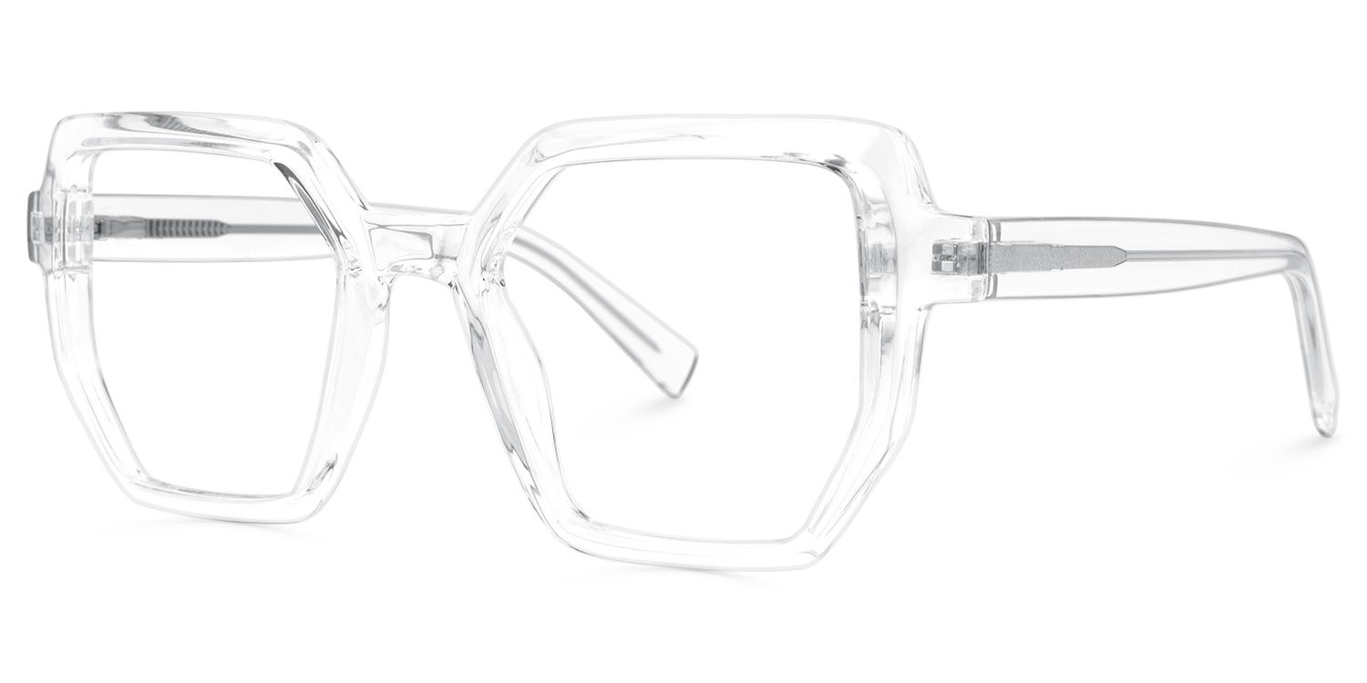 Junyin - Square Crystal Eyeglasses | Vooglam Front View