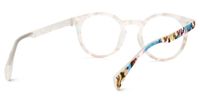 Minnie - Funky Artsy Multicolored Oval Eyeglasses | Vooglam Side View