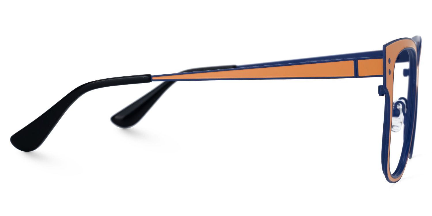 Emerson - Square Orange Eyeglasses | Vooglam 4