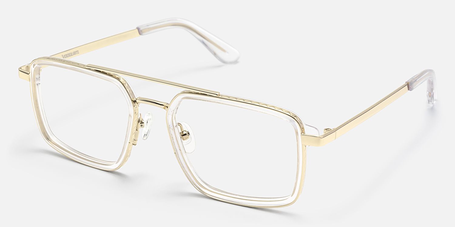 Navigator - Aviator Transparent Eyeglasses | Vooglam Front View