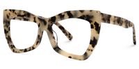 Payne - Geometric Tortoise Eyeglasses | Vooglam Front View