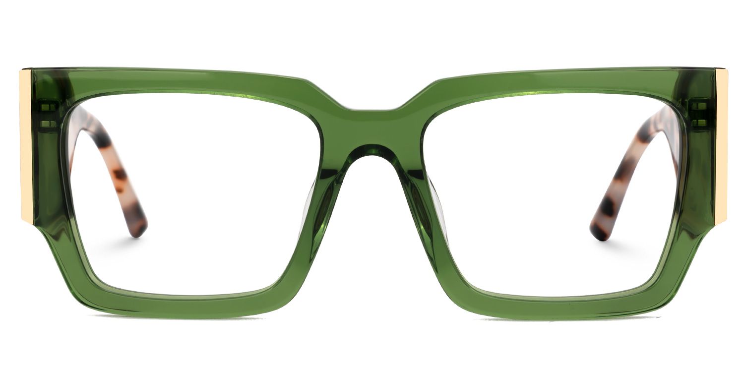 Fantasia - Rectangle Green Eyeglasses product detail 2