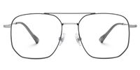 Emke - Aviator Black Eyeglasses | Vooglam Angle View
