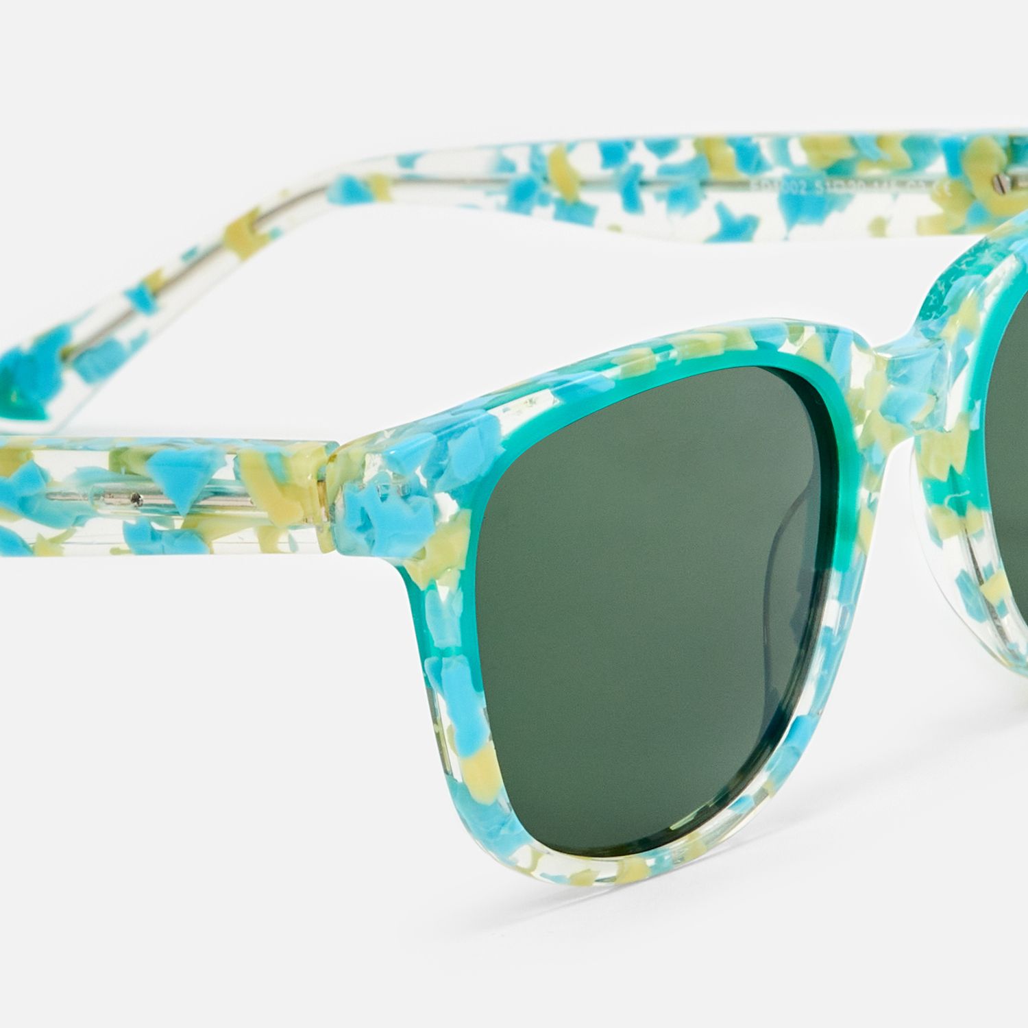 Filia - Square Green Sunglasses | Vooglam Design Details