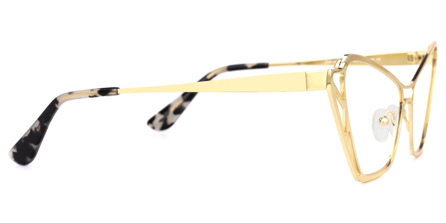 Idande - Cat Eye Gold Eyeglasses | Vooglam 4