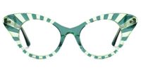Kiele - Cat Eye Green Eyeglasses | Vooglam Angle View