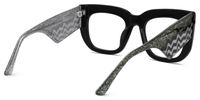 Hakulani - Square Black Eyeglasses | Vooglam Side View