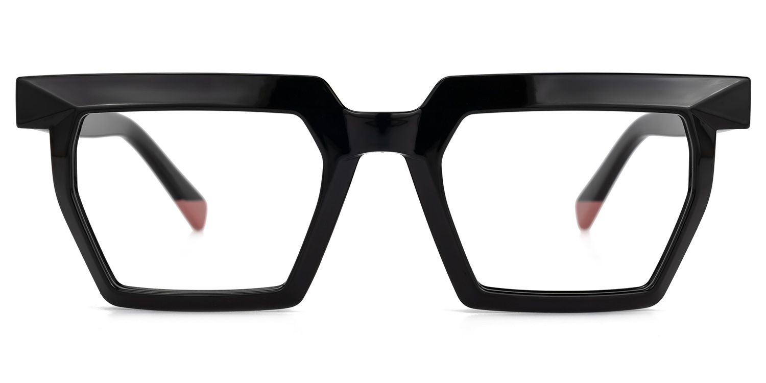 Baden - Rectangle Black Eyeglasses | Vooglam Angle View