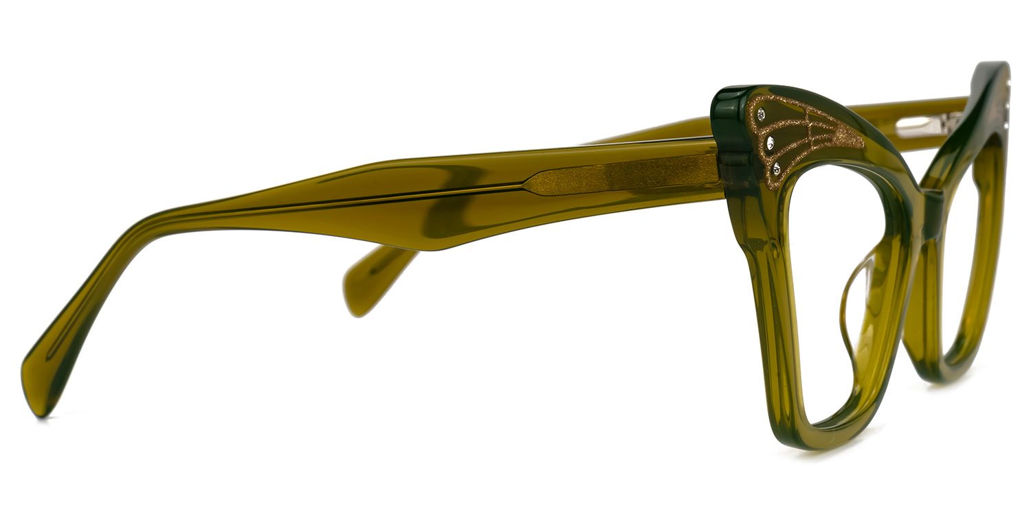 Kalinda - Cat Eye Green Eyeglasses product detail 4