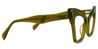 Kalinda - Cat Eye Green Eyeglasses | Vooglam 