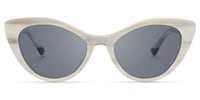 Naira - Cat Eye White Prescription Sunglasses - 2