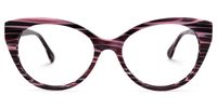 Delara - Cat Eye Purple Eyeglasses | Vooglam Angle View