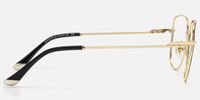 Karma - Square Black Eyeglasses | Vooglam Side View