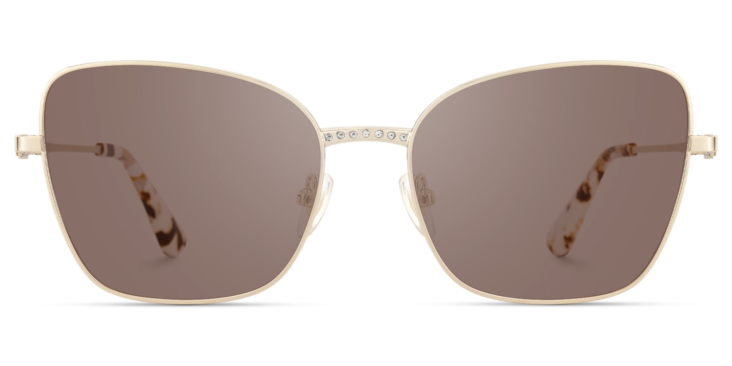 Meadow - Square Gold Sunglasses - 1