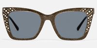 Glitz - Cat Eye Brown Sunglasses | Vooglam Angle View