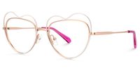 Fidelio - Heart White Eyeglasses | Vooglam Front View