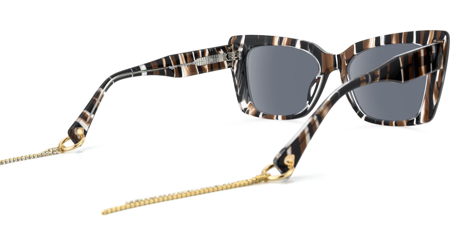 Rosa - Butterfly Pattern Sunglasses | Vooglam Side View