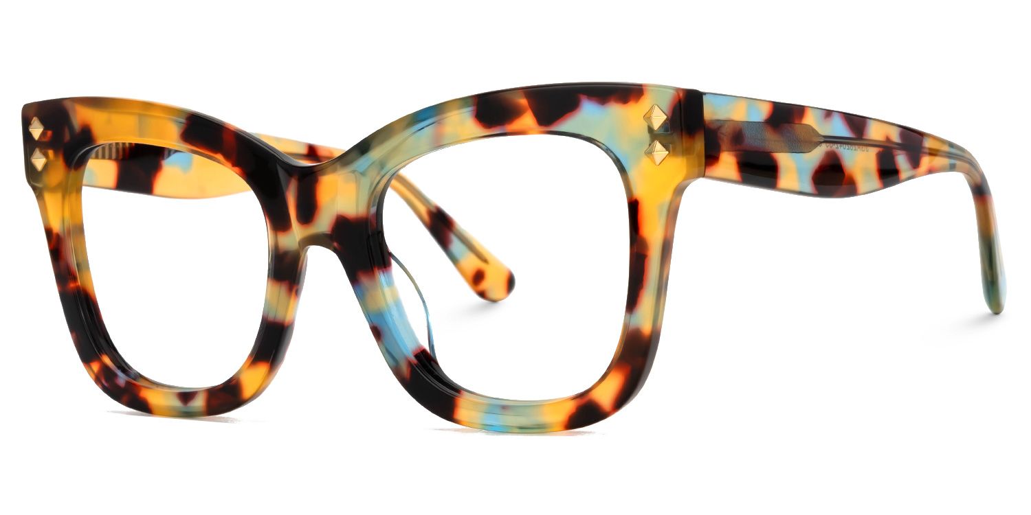 Faustyna - Square Tortoise Eyeglasses | Vooglam Front View