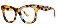 Faustyna - Square Tortoise Eyeglasses | Vooglam Front View