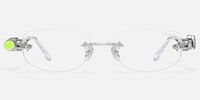 The Utilitarian - Oval Silver Eyeglasses | Vooglam Angle View